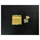 Joan Rivers Gold Compact Mirror with Crown-Encrust