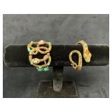 R.J. Graziano Gold-Tone Snake-Theme Bracelets with