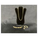 Gold & Silver-Tone Jewelry Including Necklace, Cha