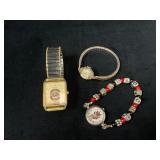 Two Vintage Gamecock-Themed Watches and Bracelet W