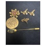 Gold-Tone Jewelry and Accessories with Monograms a