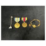 Military Medals, Pins, and Bracelets