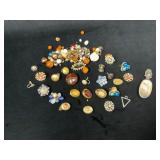 Vintage Costume Jewelry, Buttons, and a Novelty Sp