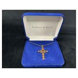 Camrose & Kross Gold-Tone Cross Pendant Necklace w