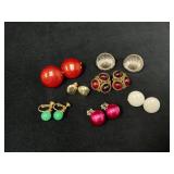 Seven Pairs of Clip-On Earrings