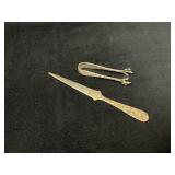 Sterling Silver Letter Opener and Matching Ornamen