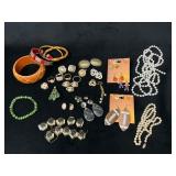 Costume Jewelry Including Earrings, Bracelets, Rin