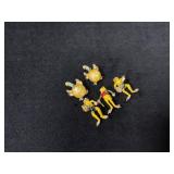 Animal-Themed Enamel and Metal Brooches