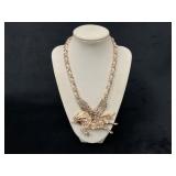 Betsey Johnson Gold-Tone Pegasus Unicorn Necklace