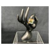Murano Glass Ring With Multicolor Millefiori Desig