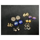Eight Vintage and Modern Clip-On and Screw-Back Ea