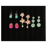 Four Pairs of Fashion Earrings in Varied Designs