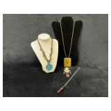 Jewelry Lot Including Necklaces and Brooch