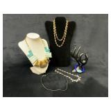 Five Fashion Jewelry Pieces Featuring Necklaces an