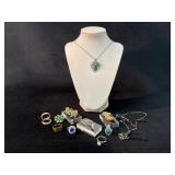Artisan and Vintage Jewelry, Including Rings, Earr
