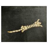 Gold-Tone Articulated Panther Brooch with Clear an