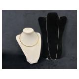 Necklace Lot Featuring Goldtone Choker, Chain Neck