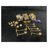 Vintage Cufflinks, Tie Bars, Chain-Link Buttons, a