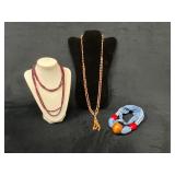 Four Costume Jewelry Necklaces