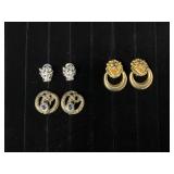 Three Pairs of Statement Jewelry Earrings