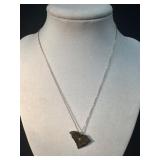 Sterling Silver Pendant Necklace Stamped 925, 18-I