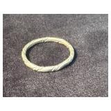 Sterling Silver Ring 1.6 g Size 7 with Textured Ba