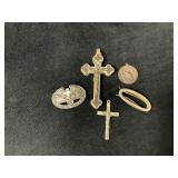 Religious Pendants and Medals Including Crucifixes