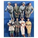 8 GI Joe Military Action Figures