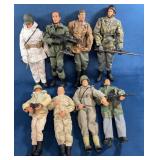 8 Military Action Figures