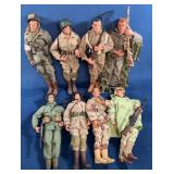 GI Joe Action Figures Military Lot of 8
