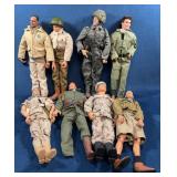 8 Military Action Figures Assorted