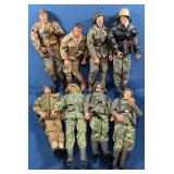8 WWII Action Figures