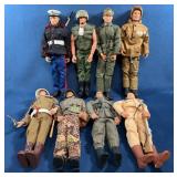 8 GI Joe 12" Military Action Figures