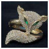 Natasha Pave Fox Hinged Bracelet