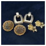 Three Pairs of Vintage Clip Earrings