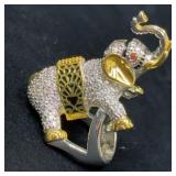 Elephant Statement Ring, Size 7