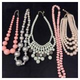 5 Vintage Beaded Necklaces