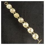 Chunky Clear Stone Bracelet with Toggle Clasp