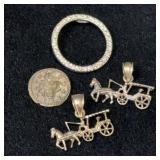 Sterling Silver Jewelry Lot, 4.5g Total