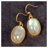 Gold Tone Labradorite Drop Earrings