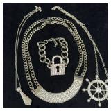 Rhinestone Necklace and Bracelet Lot
