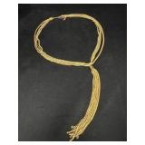 INC Gold Tone Multi-Strand Lariat Necklace