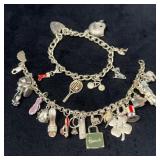 Two Sterling Silver Charm Bracelets