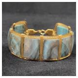 Wire Wrapped Bracelet with Imori Style Stones