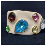 Kenneth J Lane Jeweled Hinge Cuff Bracelet