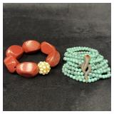 Two Stretch Beaded Bracelets