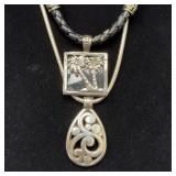 Two Silver Tone Necklaces Assortment