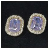 Joan Collins Crystal Clip-On Earrings