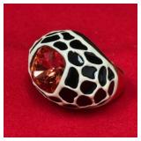 Kenneth Jay Lane Size 7 Ring with Orange Gem