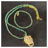 Heidi Daus Lion Head Necklace and Bracelet